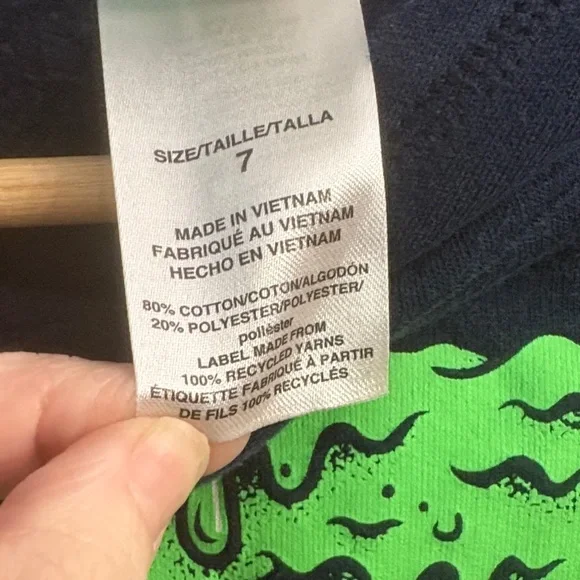 adidas Navy Hoodie with Neon Green & Bright Blue Drip Logo - Picture 2 of 5